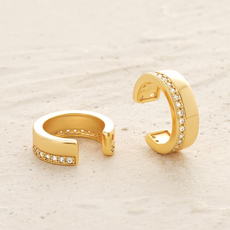 MYEARS Women Ear Cuff Earring Gold Non Pierced Ear Cartilage Clip on Wrap Hoop 14K Gold Filled Tiny Boho Beach Simple Minimalist Delicate Handmade Hypoallergenic Jewelry Gift-Sold as Single/Pair - Image 5